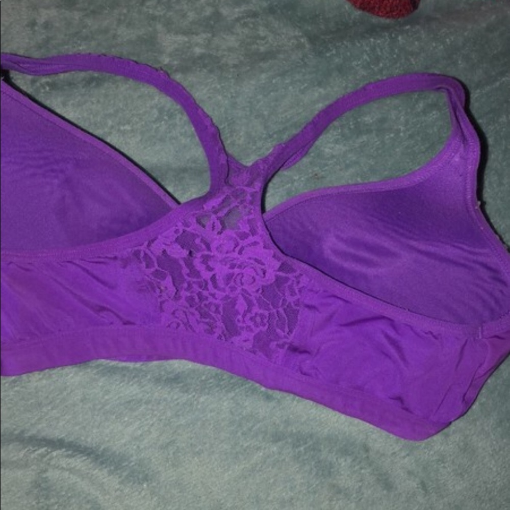 Purple Lace Razor Back Bra.